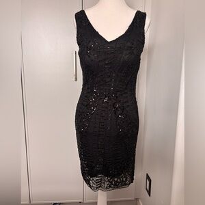 Molly Bracken Black Sequin Mini Dress